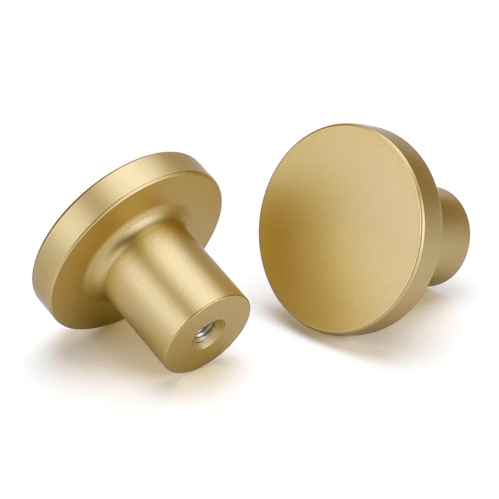 goldenwarm 4 Pack Gold Kitchen Cabinet Knobs Cupboard Knobs for Wardrobe Door Gold Drawer Handles,Aluminum Alloy