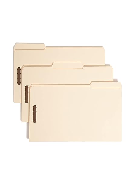 SMEAD FASTENER FILE FOLDER, 2 FASTENERS, REINFORCED 1/3-...