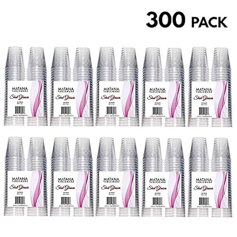 300Pcs Vasos de Chupito Desechables de Plástico Duro (30 ml) - Claro Como el