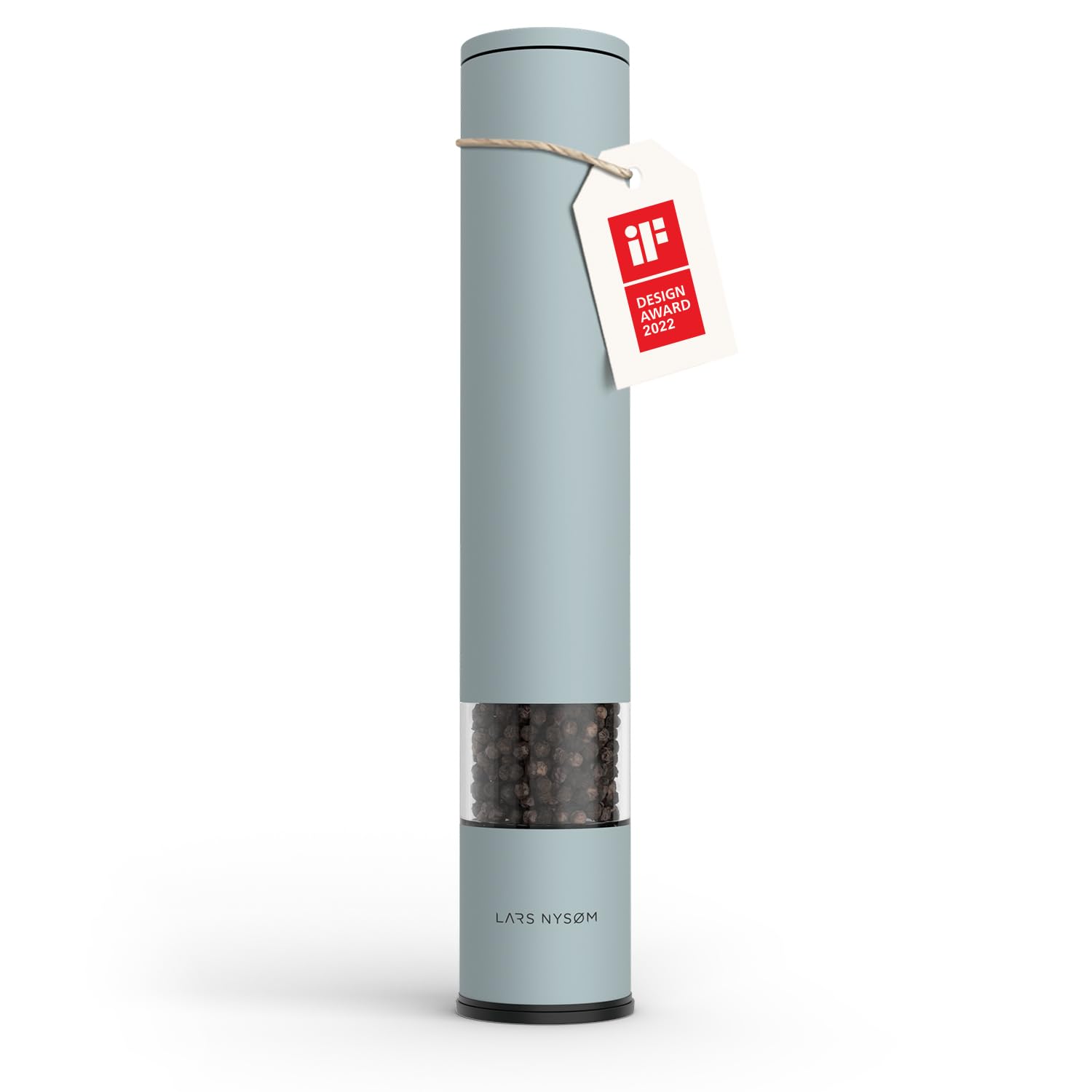 LARS NYSØM Salt Pepper Mill Manual with Adjustable Ceramic Grinder from coarse to fine I Design Spice Mill (Sky Blue)