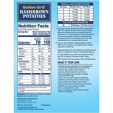Golden Grill Premium Hashbrown Potatoes 33 oz. A1