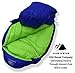 Hyke & Byke Eolus 15 F Hiking & Backpacking Sleeping Bag - 3 Season, 800FP Goose Down Sleeping Bag - Ultralight - Blue/Lime Green - 78in - Regular