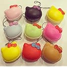 Kawaii Sweet Candy Color Hello Kitty Design Macarons Squishy Charm: 1 Piece