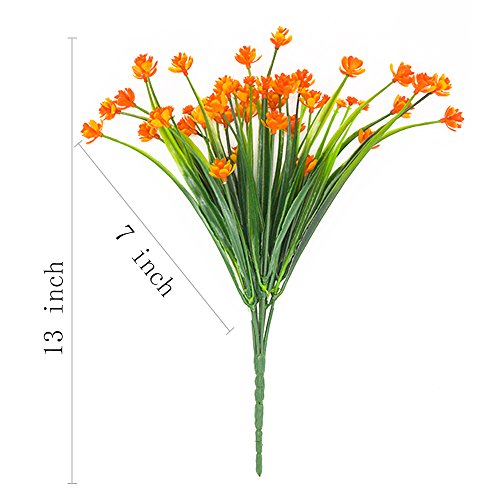 6 Artificial+Flowers+Resistant+Greenery+D%25C3%25A9cor%25EF%25BC%2588Orange%25EF%25BC%2589