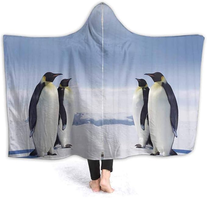 UKSILYHEART Hooded Blanket Wearable Blanket 130x150cm Sherpa Nap