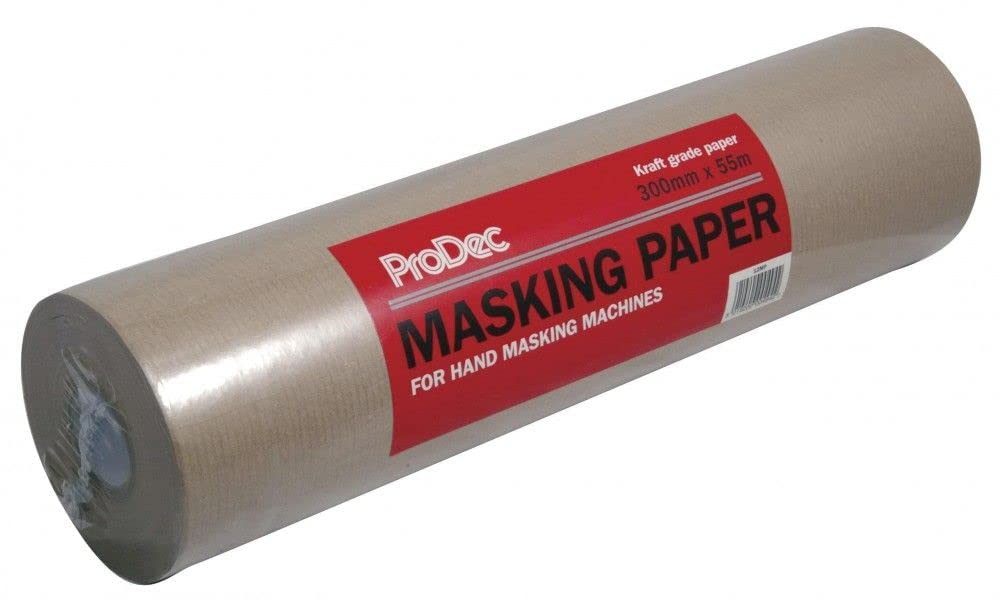 ProDec 12" x 55m Brown Masking Paper for Hand or Machine Application