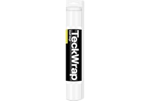 TECKWRAP 001 Vinyl Glossy Permanent Adhesive Vinyl for Craft Decal Projects 12" x 10ft, Glossy Coconut White