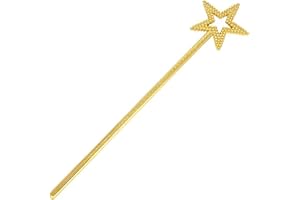 Qeuly Silver Star Wand - 13 Inches Fairy Angel Magic Princess Wand With Plating Silver Stick
