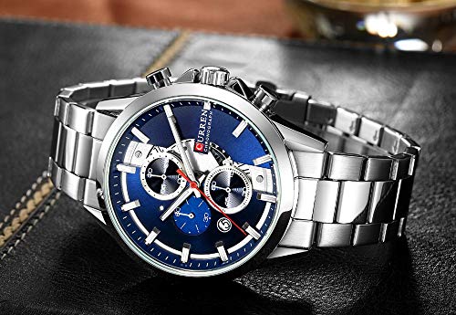Curren 8325 - Reloj de pulsera para hombre, diseño de zona horaria múltiple - Imagen 3