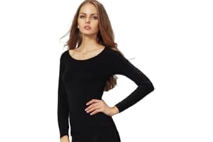 Liang Rou Women's Crew Neck Long Sleeve Ultrathin Modal Thermal Underwear Shirt/Top