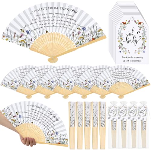 Handheld Folding Fans for Baby Showers