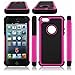 AGRIGLE Shock- Absorption / High Impact Resistant Hybrid Dual Layer Armor Defender Full Body Protective Cover Case For iPhone 5/5S/SE (Rose)