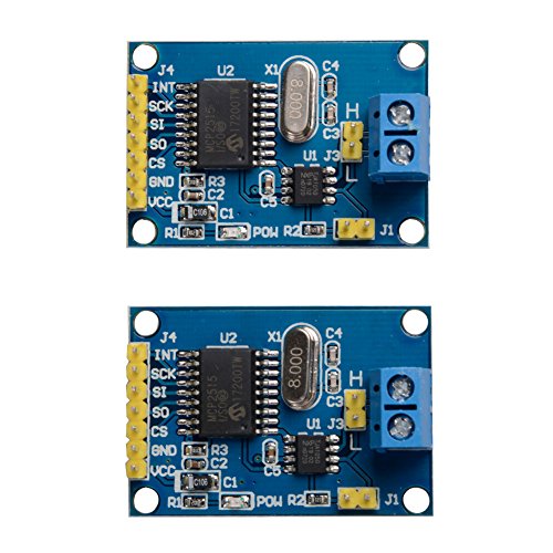 2 Pcs MCP2515 CAN Bus Module TJA1050 Receiver SPI for Arduino 51 MCU ARM Controller Development Board