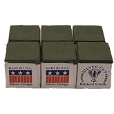 Silver Cup Set of 6 Olive Billiard Pool Cue Chalk