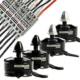 HOBBYMATE FPV Racing Quadcopter Motor ESC Combo - 2 Pairs CW CCW 2204 2300KV Plus 4 PCS BLHeli 15A ESC, Support 2-4S