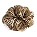 Haironline Scrunchie Bun Up Do Hair Piece Hair Ribbon Ponytail Extensions Wavy Curly Ginger Brown Mix Bleach Blonde, 55 Gram