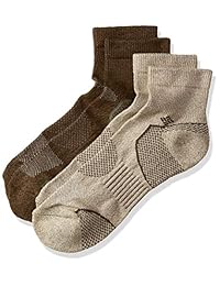 Columbia de punto de equilibrio cuarto calcetín deportivo de 2 par, M10 - 13