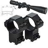 WOLTIS 11mm Dovetail Scope Rings for 30mm Riflescope, High Profile Shotgun Scope Mounts Fit 11mm Flat Rail (60 Degree Groove) for CZ 455 Varmint