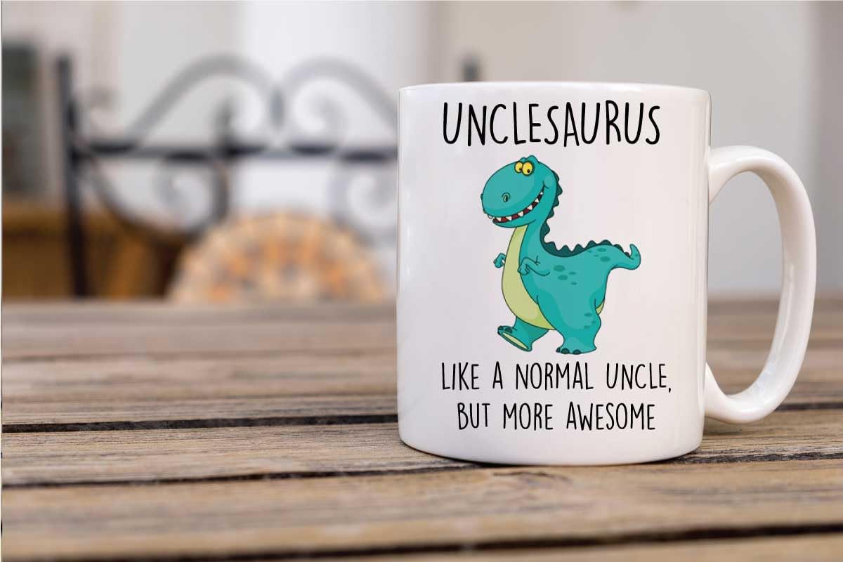60 Second Makeover Limited Unclesaurus Mug Uncle Dinosaur Fathers Day Funny Mug Present Birthday Christmas Unique Presents for Uncles from Niece from Nephew Gifts