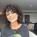 Yviann Fluffy Wavy Black Synthetic Hair Wig Short Curly Wigs Natural Looking Halloween Costume Wigs for Black Women