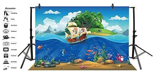 AOFOTO 5x3ft Fantasy Underwater World Background