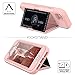 WeLoveCase iPhone SE 2022/2020 Wallet Case for Women Defender Credit Card Holder Cover with Hidden Mirror Three Layer Shockproof Heavy Duty Protective Case for iPhone SE 2022/2020/7/8 - Rose Gold