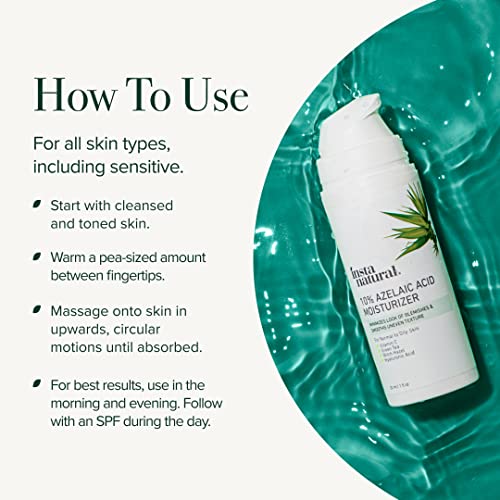 InstaNatural 10 Azelaic Acid Moisturizer, Face Moisturizer with