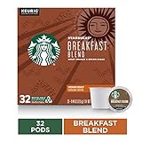 Starbucks Breakfast Blend Medium Roast Single Cup Coffee for Keurig Brewers, 32 Count