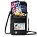 DEW Travel Passport Holder Stash Hidden Neck Pouch RFID Blocking Travel Anti-Theft Hidden Wallet (Black)