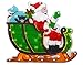 Sienna Lighted Double-Sided Shimmering Santa in Sleigh Christmas Window Silhouette Decoration, 17