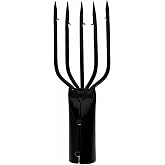 Tgpiao Fishing Spear, 4/5,Prong Fishing Spear, Spearhead Fork Spear, Frog Spear Barbed Fishing Spear Pole for Fishing and Hunting Frogs in Ponds, Rivers and Lakes (5teeth)