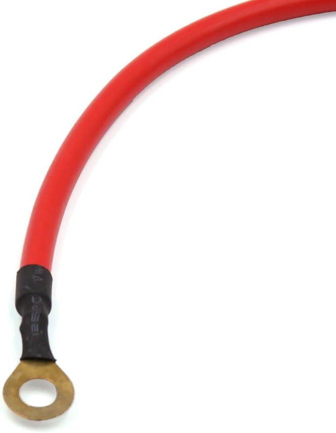 sourcingmap 2Pcs 45cm Red Car Battery Ground Wire Electric Stable Voltage Cable BigaMart