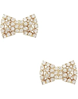 Sparkling Pave Bow Stud Earrings O0RU1460