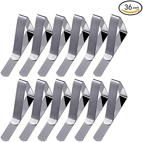 CENTSTAR 36 Packs Tablecloth Clips Stainless Steel Outdoor Picnic Table Cover Clamps,Table Holders for Party, Outdoor,Wedding,Dining and Picnic