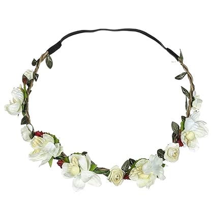 Dorical Stirnband Blumen, 1 Stück Stirnbänder Krone Haarband Kopfband Blume Haarbänder mit Elastischem Band für Hochzeit und 