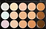 Color Correcting Makeup Concealer Palette: 15 Pigmented Concealers - Vegan Blemish Neutralizer Cream to Cover Up Dark Circles and Skin Imperfections with Customized Coverage