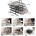 Caveen 3 Tiers Letter Trays Desk Organizer Black Mesh Paper Storage Document Organizer