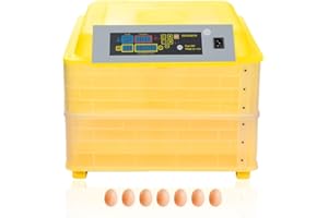 CROSSDESIGN Automatic Digital Egg Incubator Poultry Hatcher Machine Breeder w/Temperature Control & Auto Turning for Hatching Chicken Duck Goose Quail Birds 96 Eggs