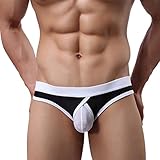Binmer(TM)Sexy Mens Breathe Underwear Briefs Bulge Pouch Shorts Underpants (M, Black)