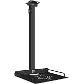 2-Be-Best Projector Ceiling Mount with Tray, 21 IN-37 in / 53.5CM-94CM Height Adjustable Projector Shelf Ceiling Tray Mount Upgraded Universal Long Black