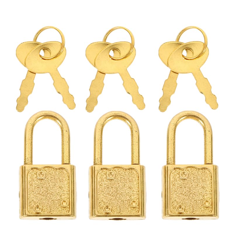 ibasenice Pirate Treasure Chest Padlock Small Plastic Mini Locks with Keys for Kids DIY Toy Box Latches Party Game Accessories
