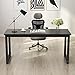 Tribesigns Modern Computer Desk, 63 inch Large Office Desk Computer Table Study Writing Desk for Home Office, Black Metal Frame