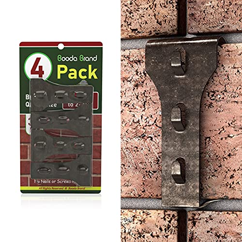 Brick Hook Clips (4 Pack) for Hanging Outdoors, Brick Hangers Fits