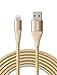 Anker Powerline+ II 10ft USB-A to Lightning Cable for iPhone Xs/XS Max/XR/X / 8/8 Plus / 7/7 Plus / 6/6 Plus / 5 / 5S and More, Gold