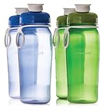 Rubbermaid Refill, Reuse 32 Ounce Chug Bottles, Assorted Colors (Pack of 4)