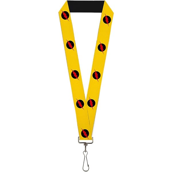 Buckle Down Reverse Flash Lanyard - DC Comics Stretch Nylon With Steel Clip