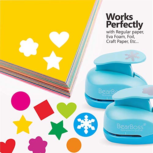 6 Craft Hole Punch Shapes 1 Inch Paper Punches for Crafting Handmade