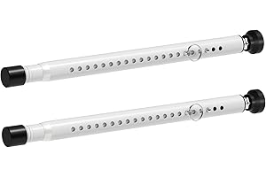 YEYEBEST Sliding Door Security Bar, 18" to 51" Window Security Bar 2 Pack, Window Locks Security up and Down Adjustable Glass Door for Vertical Sliding Windows Extends White