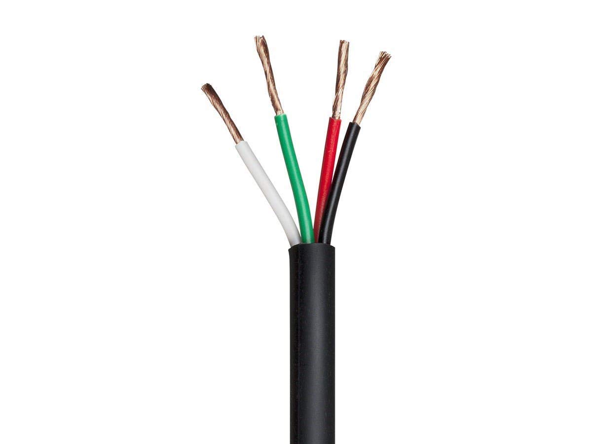Monoprice Speaker Wire - 18 AWG, 4 Conductor, CMP-Rated, UL Plenum Rated, 100 Percent Pure Bare Copper with Color Coded Conductors, 1000 Feet, Black - Nimbus Series Image