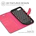 TUCCH Wallet Case for iPhone 7/8/SE 2020/SE 2022, PU Leather Flip Folio With Card Slot, Stand Holder, Magnetic [TPU Shockproof Interior] Compatible With iPhone 7/8/SE2/SE 3, Hot Pink
